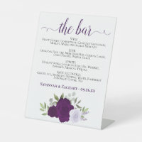 Die Bar - Lila Boho Rose Drinks Menü Hochzeit