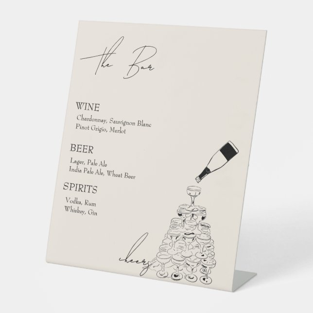 Die Bar mit dem Champagnerturm Sockelschild (Vorderseite)