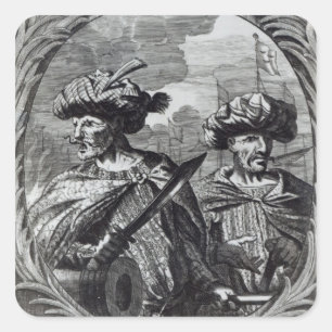 Die Barbarossa Brüder Quadratischer Aufkleber