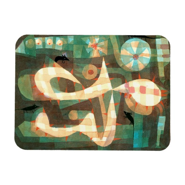 Die Barbedose mit den Mäusen, Paul Klee Magnet (Horizontal)