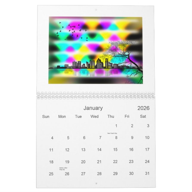 Die Barcode-Kunst von Bret daCosta Kalender (Jan 2026)