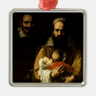 Die bärtige stillende Frau, 1631 Silbernes Ornament
