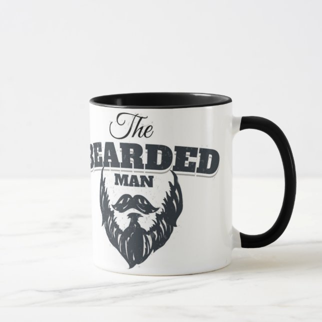 - Die bärtiger Mann-Vintage Hipster-Tasse - Tasse (Rechts)