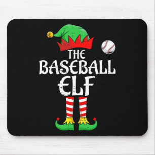 Die Baseball-Elfen-Familie passende Gruppe Weihnac Mousepad