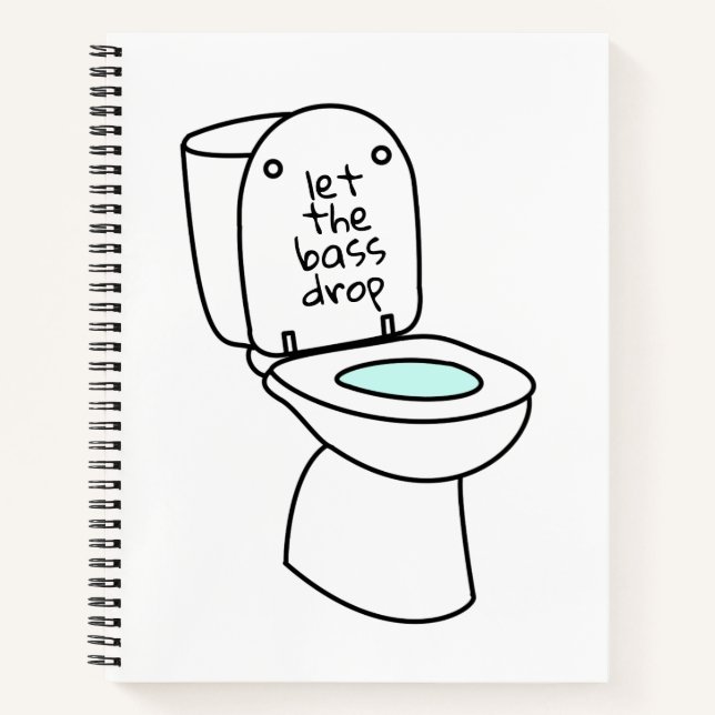 Die Bass Drop Toilette gelassen Notizbuch (Vorderseite)