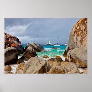 Die Baths, Virgin Gorda, Britische Jungferninseln Poster