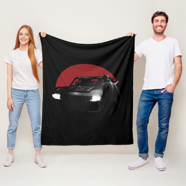 Die Batman & Batmobile Grafik Fleecedecke (Beispiel)