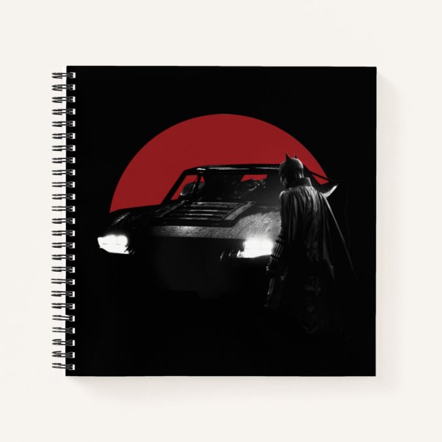 Die Batman & Batmobile Grafik Notizbuch (Vorderseite)
