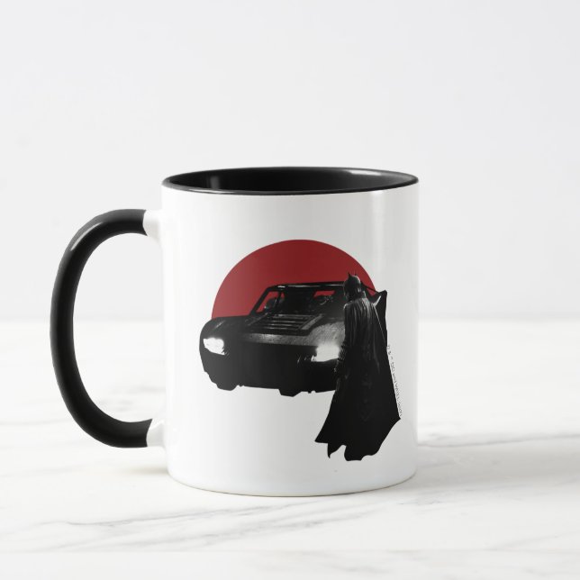 Die Batman & Batmobile Grafik Tasse (Links)