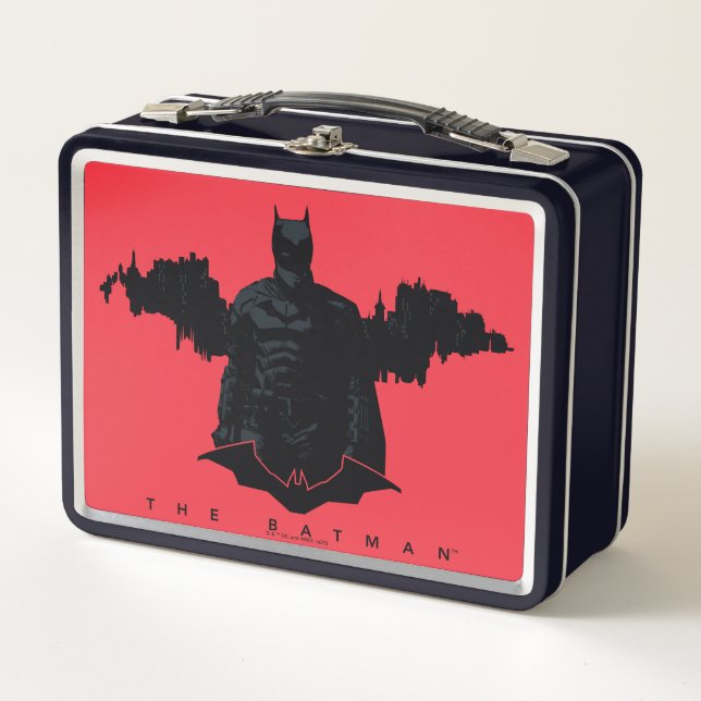 Die Batman Gotham-Silhouette Metall Brotdose (Vorderseite)