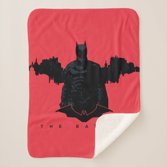 Die Batman Gotham-Silhouette Sherpadecke (Vorderseite)