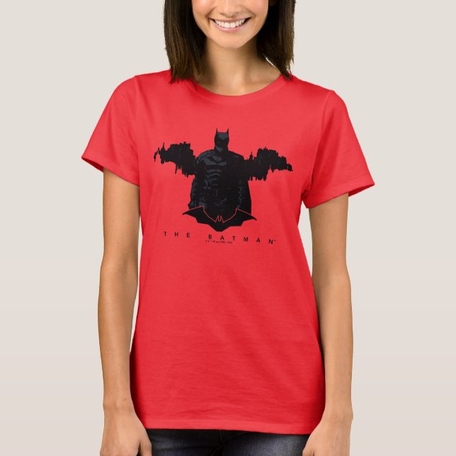 Die Batman Gotham-Silhouette T-Shirt (Vorderseite)