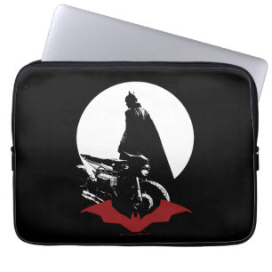 Die Batman Motorrad-Silhouette Laptopschutzhülle