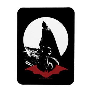 Die Batman Motorrad-Silhouette Magnet