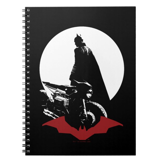 Die Batman Motorrad-Silhouette Notizblock (Vorderseite)