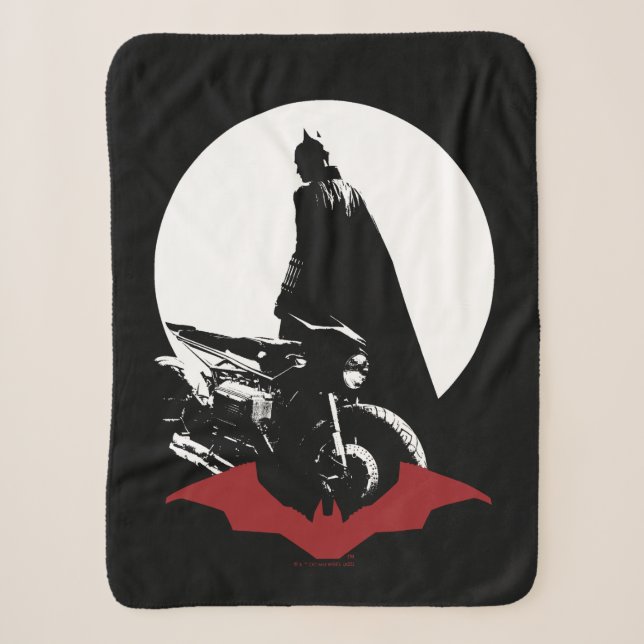 Die Batman Motorrad-Silhouette Sherpadecke (Vorderseite)