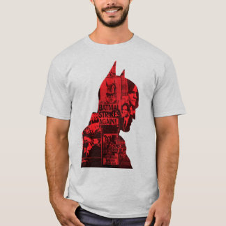 Die Batman Newspaper-Silhouette T-Shirt