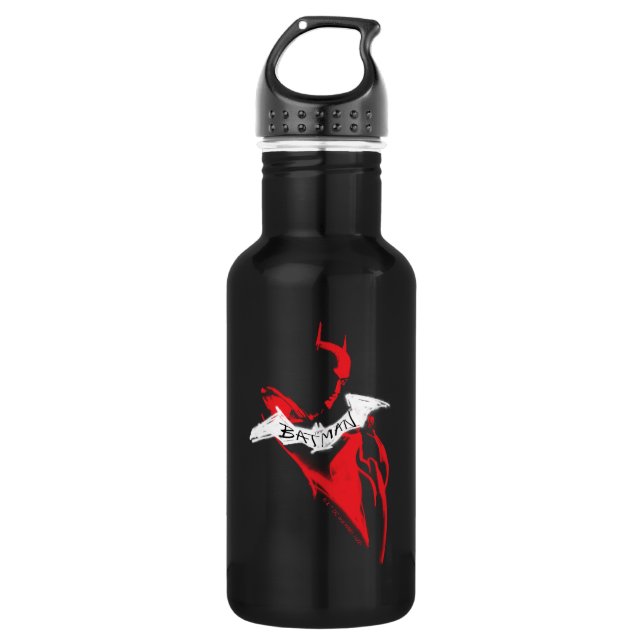 Die Batman Spraypaint-Kontur Edelstahlflasche (Vorderseite)