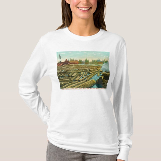 Die Bauholz-Mühle und die Verdammung, Fluss T-Shirt (Vorderseite)