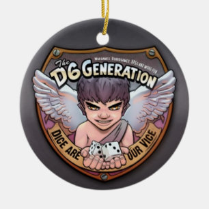 Die Baum-Verzierung der Generations-D6 Keramik Ornament
