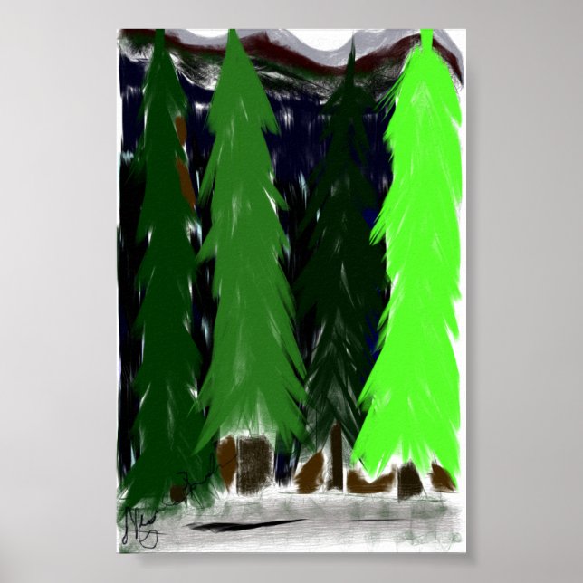 Die Bäume einer Passage Poster (Vorne)