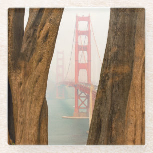 Die Bäume Golden gate bridges von übersehen Glasuntersetzer