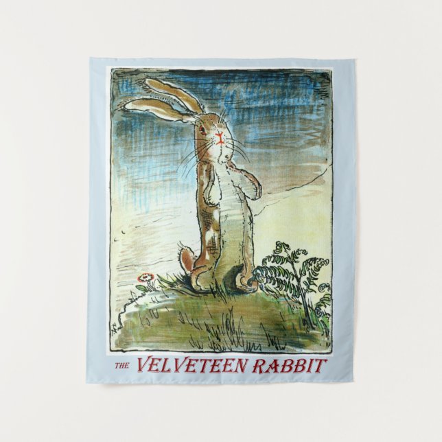 Die Baumwollsamt-Kaninchen-Tapisserie Wandteppich (Vorderseite)