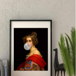 Die bayerische Schönheit und das Kaugummi Poster