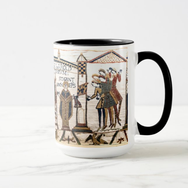 Die Bayeux-Tapisserie: Krönung von Harold Tasse (Rechts)