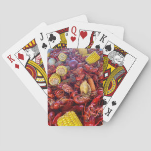Die Bayou spielen Karten ab. Spielkarten