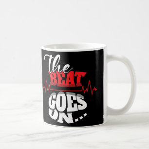 Die Beat geht auf das Bewusstsein für gesunde Herz Kaffeetasse