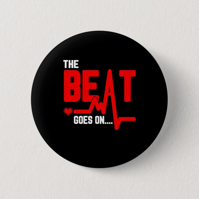 Die Beat geht auf Herz-Operation Überlebende Herzs Button (Vorderseite)