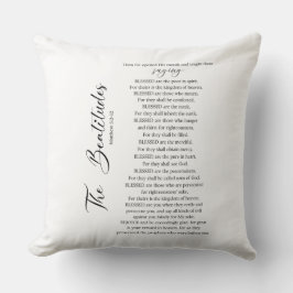 Die Beatitudes Matthew 5:2-12 Bibelschrift Kissen