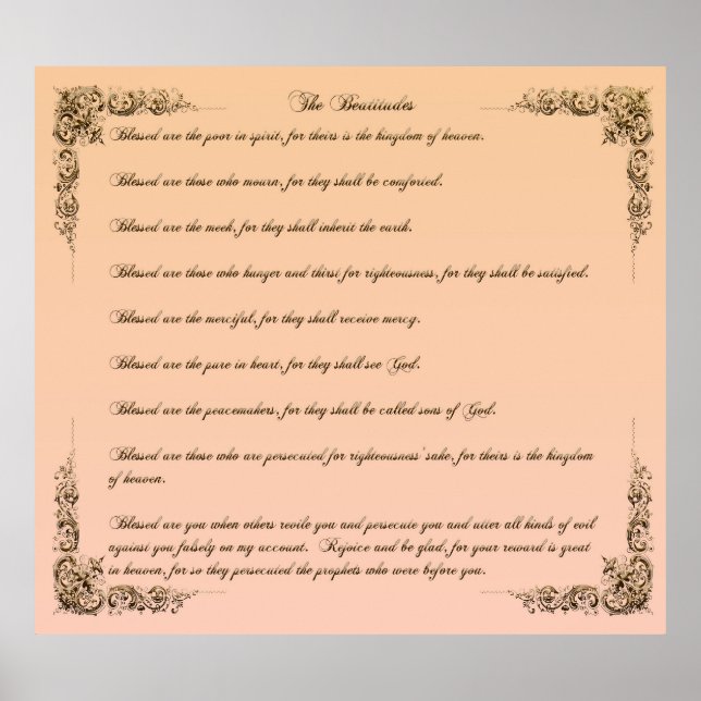 Die Beatitudes Poster (Vorne)
