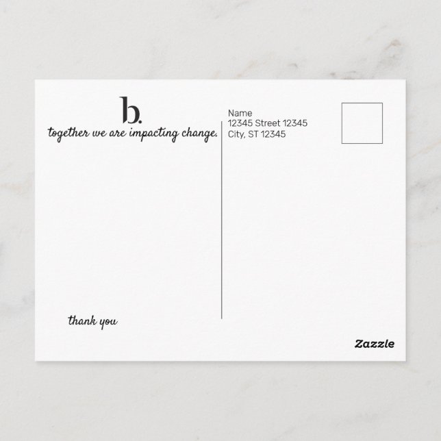 Die Beautycounter-Kreditkarte Postkarte (Rückseite)