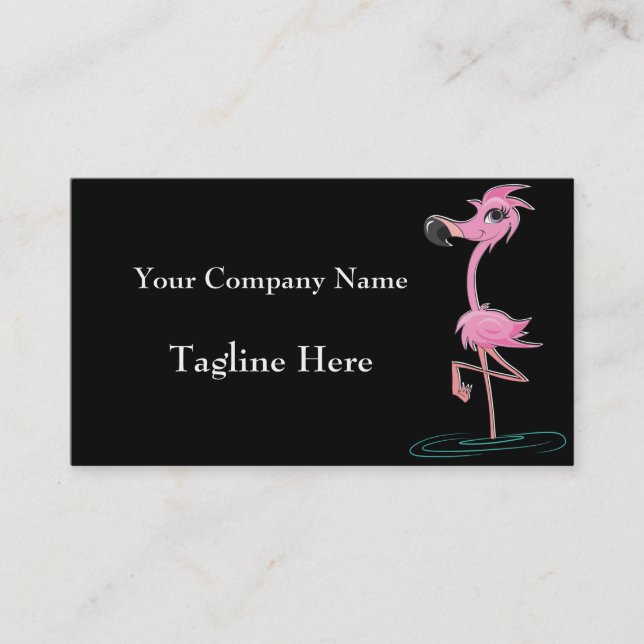Die beeindruckenden rosa Flamingo-Visitenkarten Visitenkarte (Vorderseite)