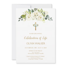 Die Beerdigung der weißen Blume feiert Lebensinvit