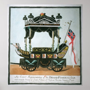 Die Beerdigung von Lord Nelson am 9. Januar 1806 Poster