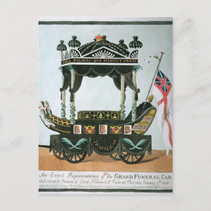 Die Beerdigung von Lord Nelson am 9. Januar 1806 Postkarte