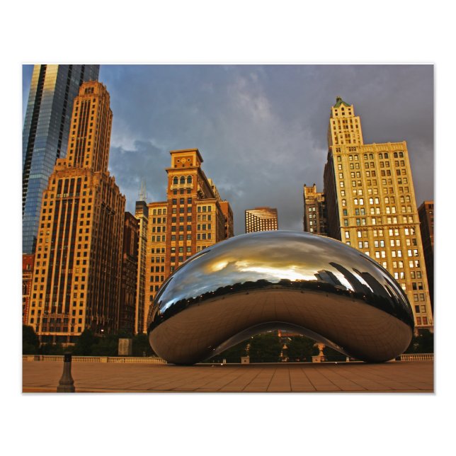 Die Beere in Chicago bei Sonnenaufgang Fotodruck (Vorne)