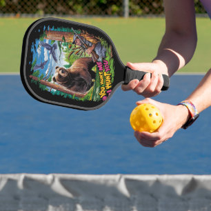 Die Begegnungsbärenjagd humorvoll Pickleball Schläger