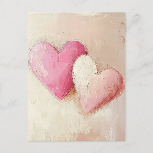 Die Begrüßung des sanften Herzens Valentine Postkarte (Vorderseite)