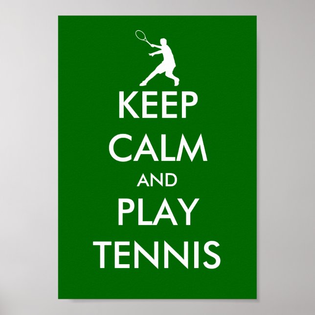 Die Behalten Ruhe und das Spiel Tennisplakatparodi Poster (Vorne)