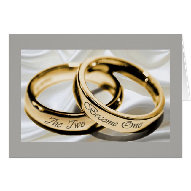 ***DIE BEIDEN WERDEN EINS*** WEDDING DAY WISHES (Vorderseite (Horizontal))