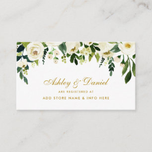 Die Beipackkarte für das HochzeitGold Green Floral Begleitkarte