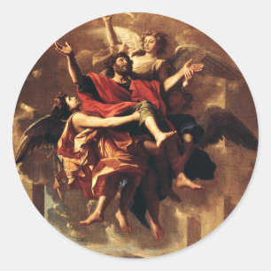 Die Bekehrung des Heiligen Paulus Fine Art Runder Aufkleber