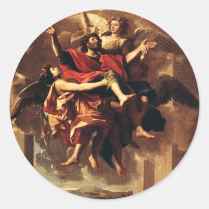 Die Bekehrung des Heiligen Paulus Fine Art Runder Aufkleber