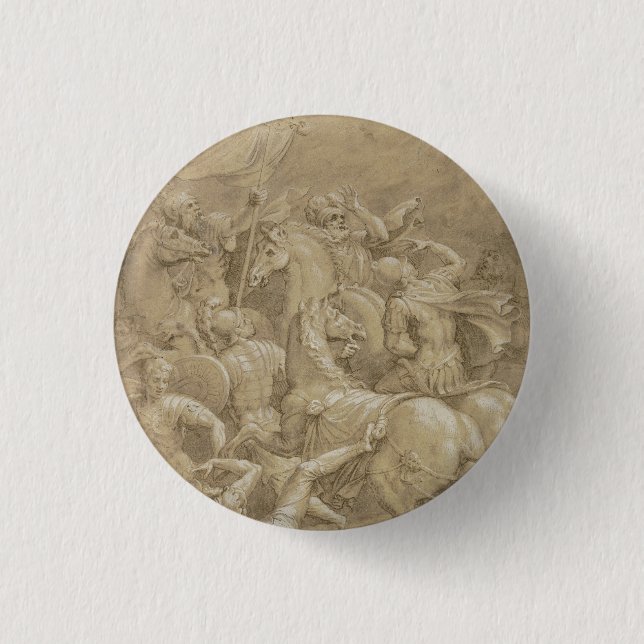 Die Bekehrung des Heiligen Paulus Kunst Button (Vorderseite)
