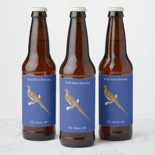 Die beklagende Taube (Carolina Turtle Dove) NY Vög Bierflaschenetikett
