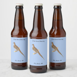 Die beklagende Taube (Carolina Turtle Dove) NY Vög Bierflaschenetikett